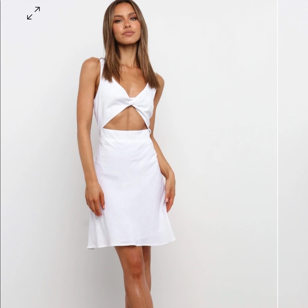 Petal & Pup Fallie Open Cut Mini White Tank Dress 2